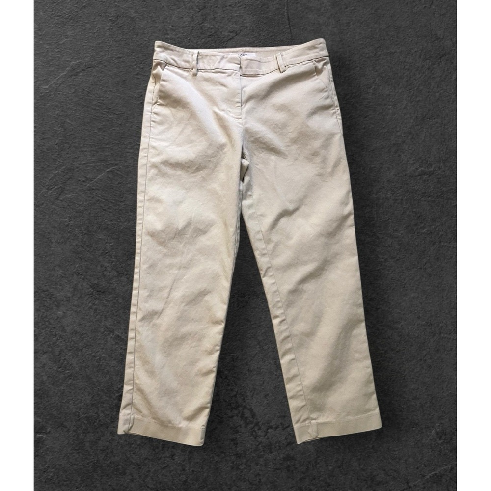 Ann Taylor LOFT Womens The Riviera Slim Light Khaki Ankle Pants Size 6 Career